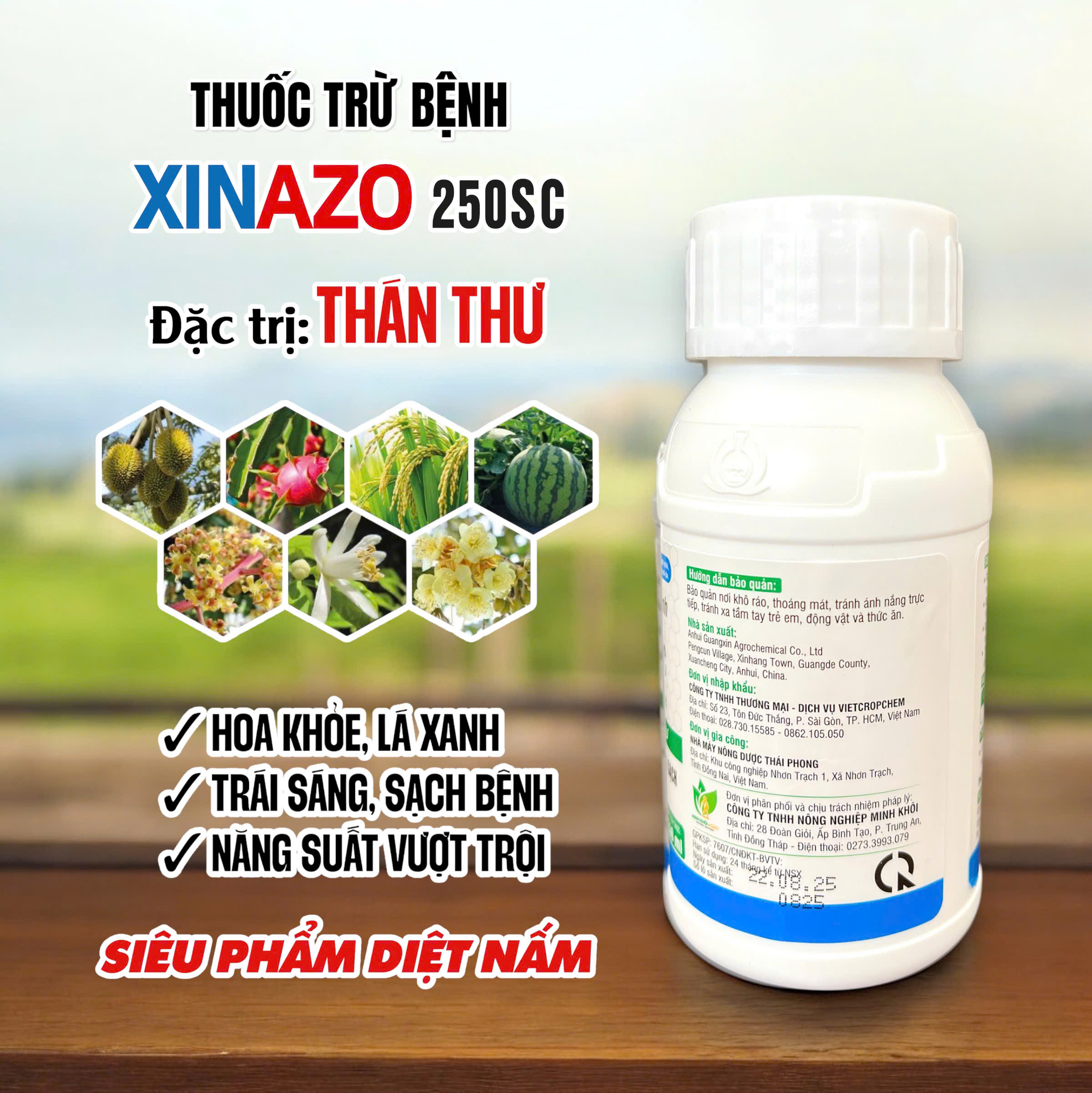 Thuốc trừ bệnh XinAzo 250SC - Chai 240ml